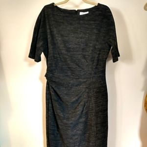 CALVIN KLEIN Faux Wrap Cozy Sheath Dress Size 14